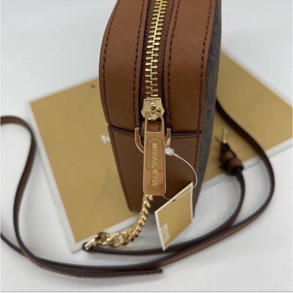Michael Kors Large EW Crossbody Bag Brown/Gold - Picture 9 of 11